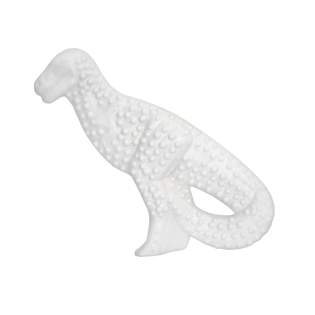 Nylabone Power Chew Dental Dinosaur Dog Toy Chicken White Small/Regular - Up To 25 Ibs