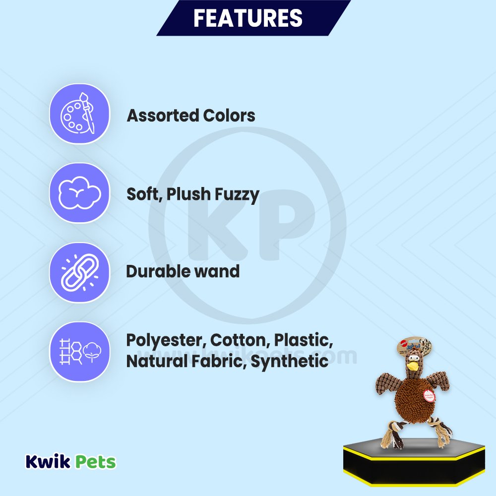 Spot Giggler Plush Dog Toy Chicken Assorted 12-in