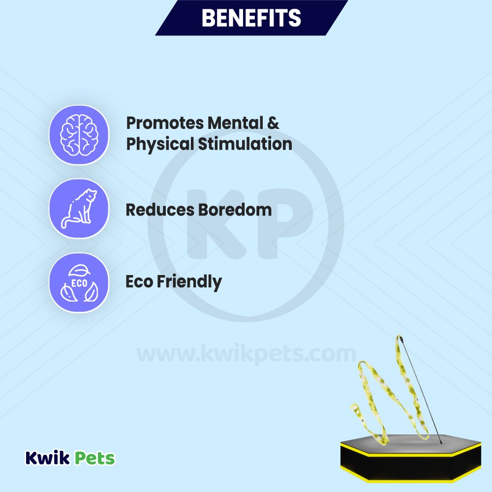 Ethical Pet Cat Prancer Fleece Frenzy Wand Cat Toy Assorted One Size