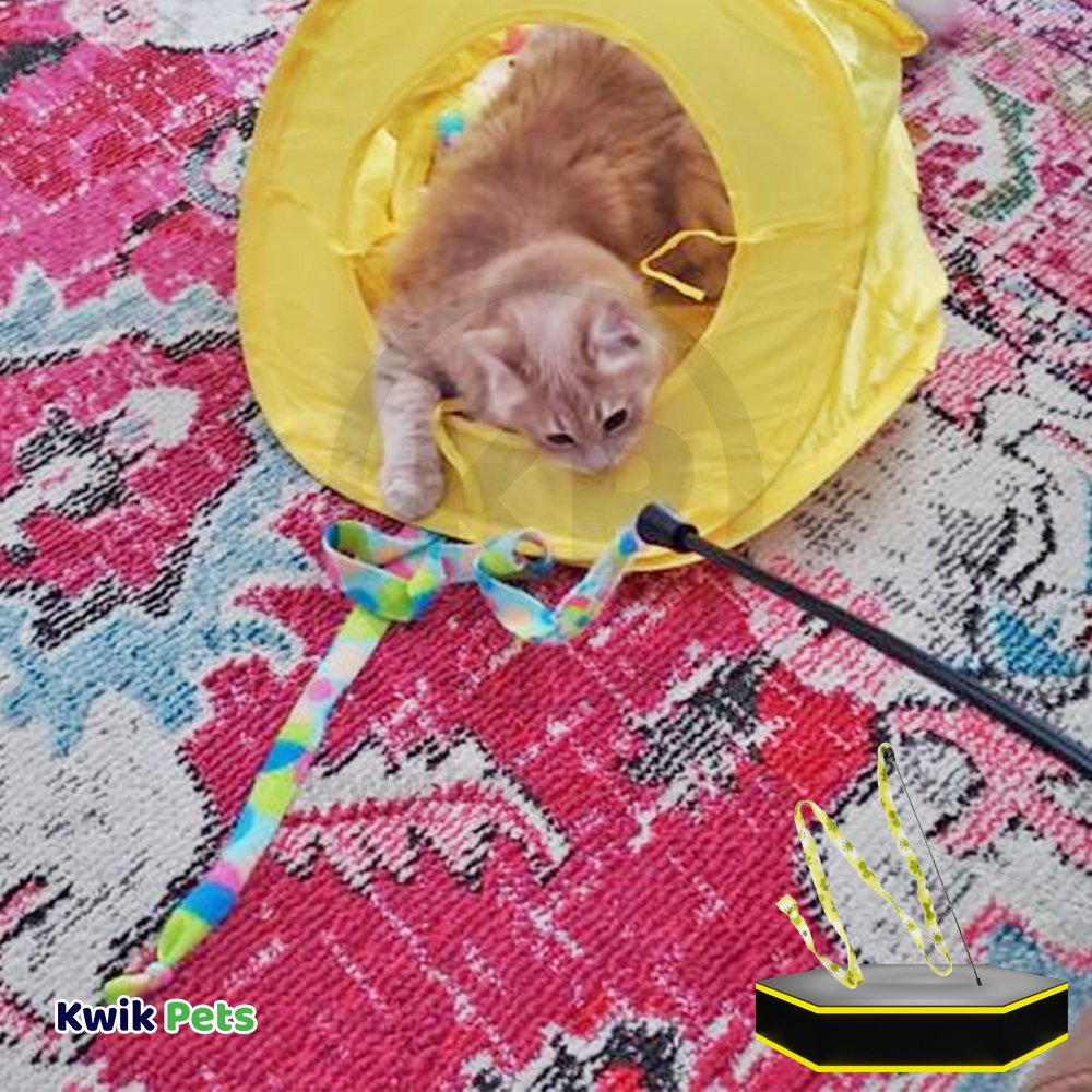 Ethical Pet Cat Prancer Fleece Frenzy Wand Cat Toy Assorted One Size