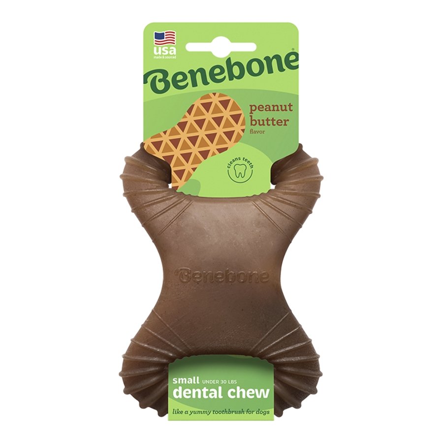 Benebone Dental Chew Dog Toy Peanut Butter Small