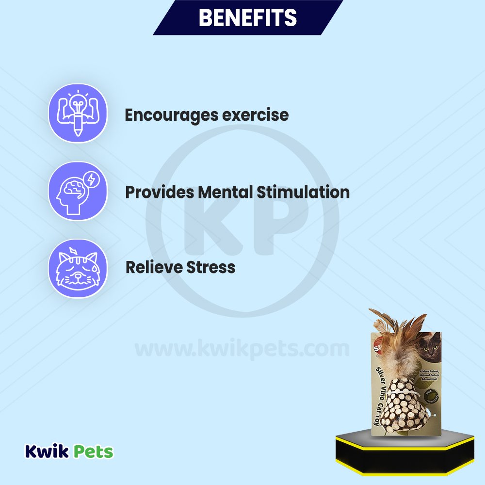 Spot Silver Vine Chunky Cat Toy Assorted Tan/Brown 6-in