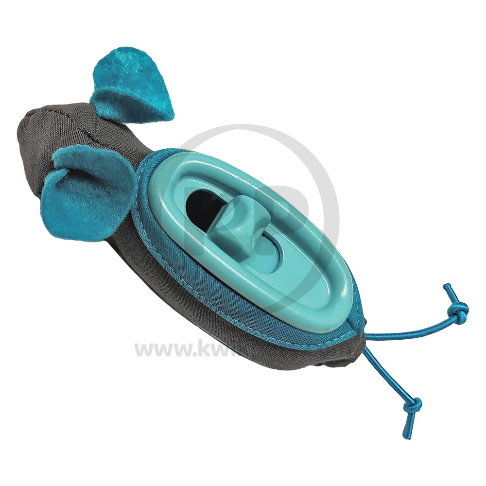 Doc & Phoebe's The Hunting Snacker Interactive Cat Feeder Toy Black & Blue 3.5-in