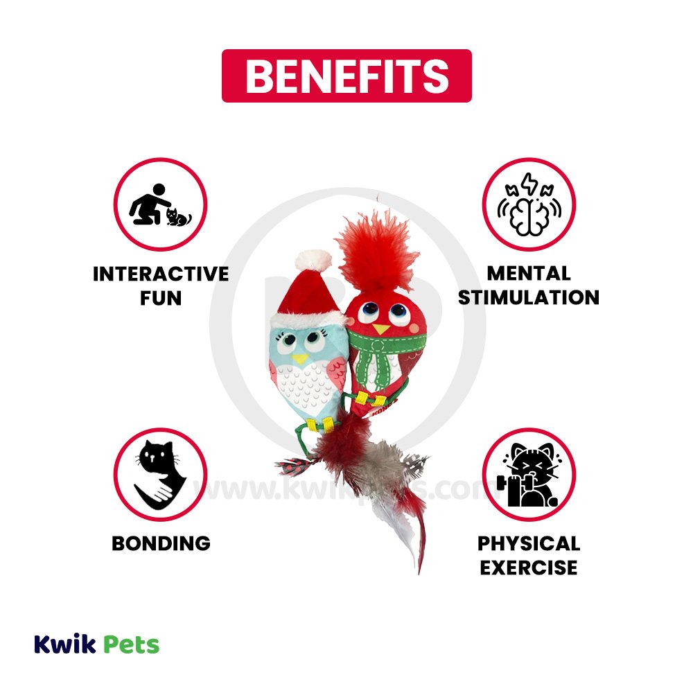 KONG Holiday Pull-A-Partz Cat Toy Luvs Bird One Size