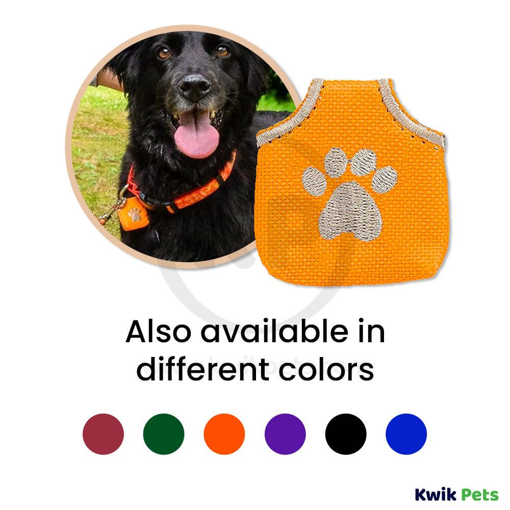 Woof Hoof Dog Tag Silencer Orange