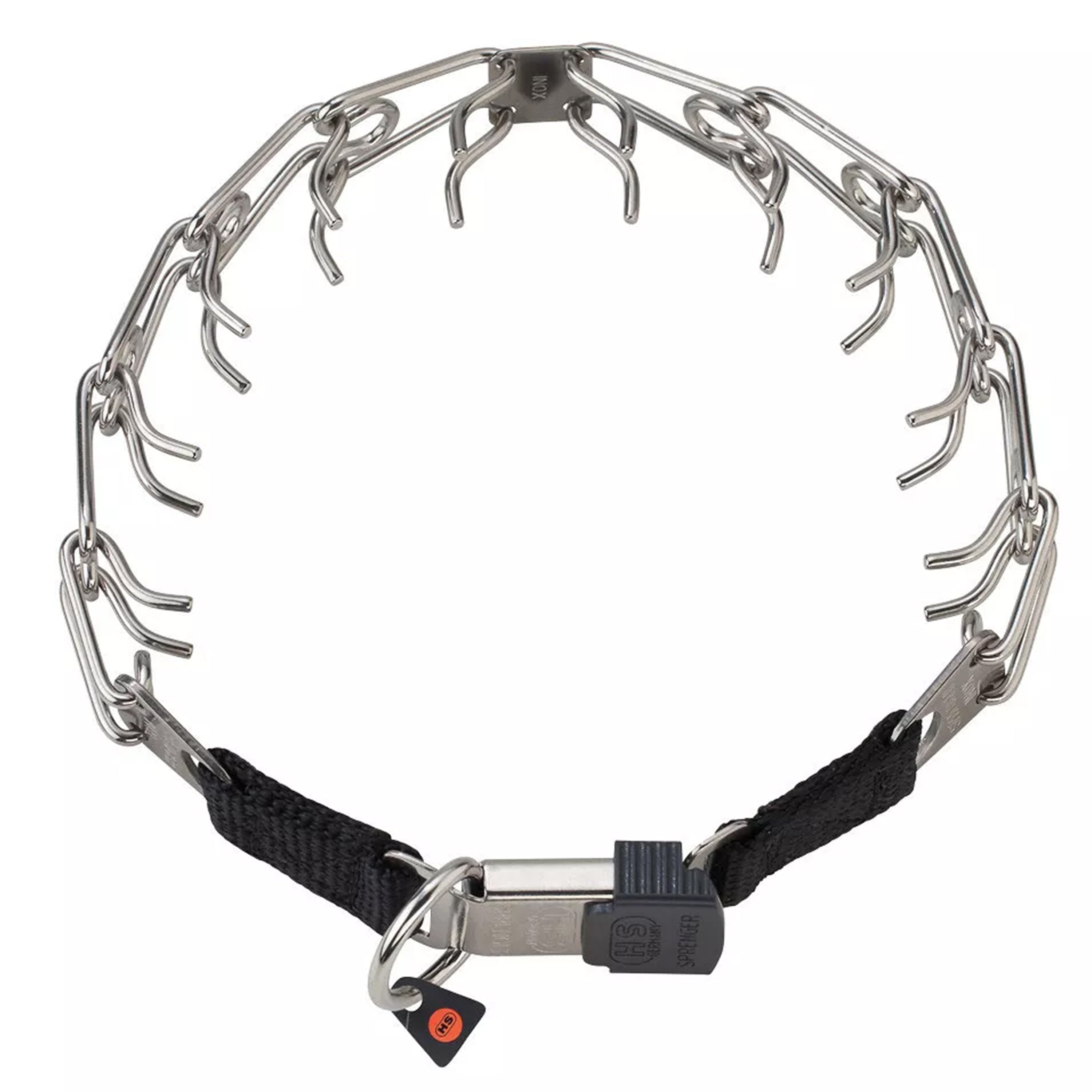 Herm Sprenger Ultra-Plus Dog Prong Training Collar with ClicLock 14-in Neck 2.25-mm Wide