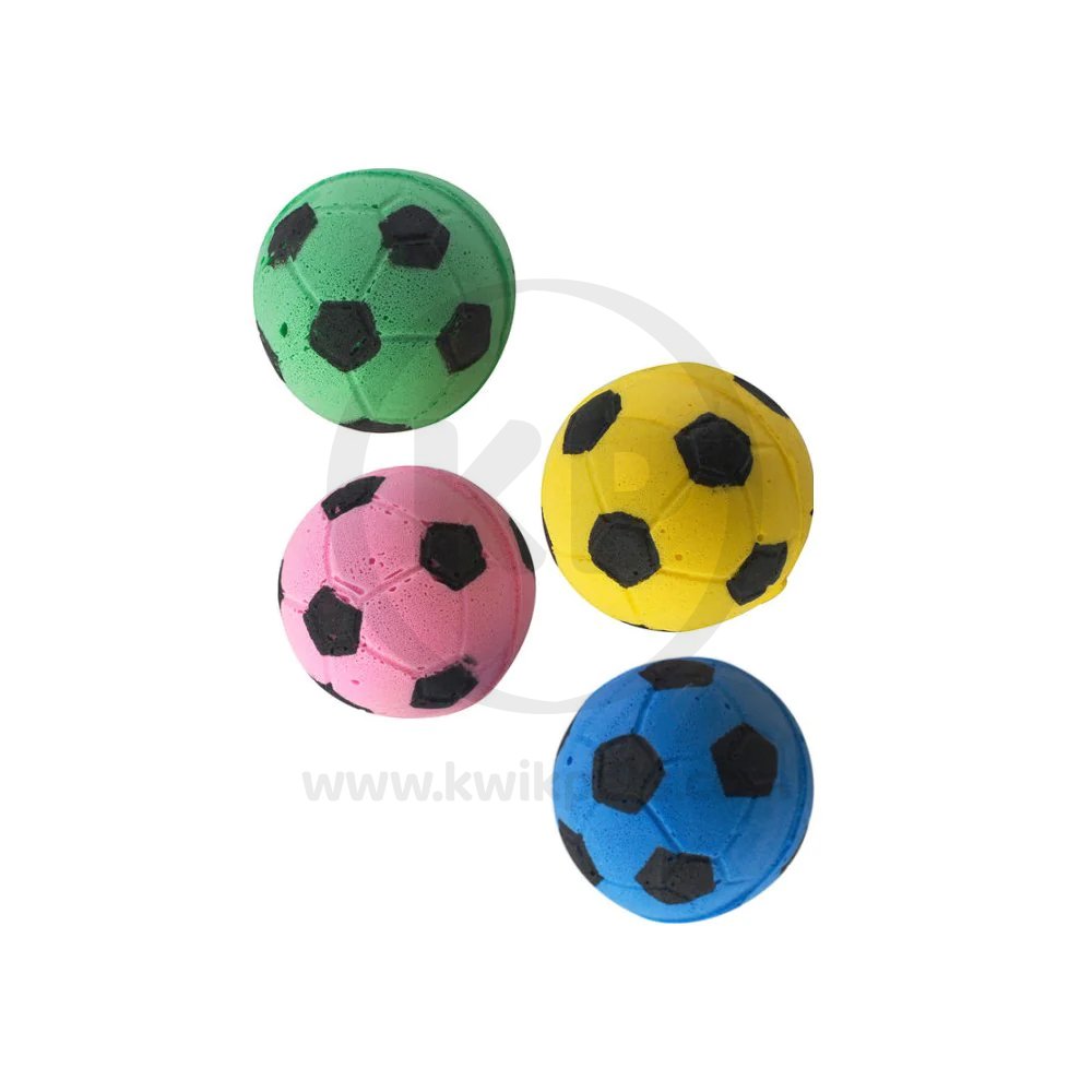 Spot Sponge Soccer Balls Cat Toy 4 Count