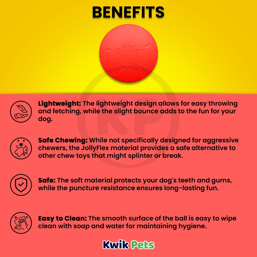 Jolly Pet Soccer Ball Boxed Dog Toy Orange Large 8-in