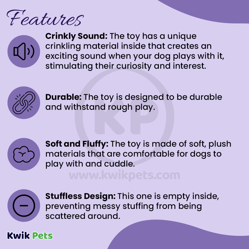 Skinneeez Crinklers Dog Toy Lamb 23-in