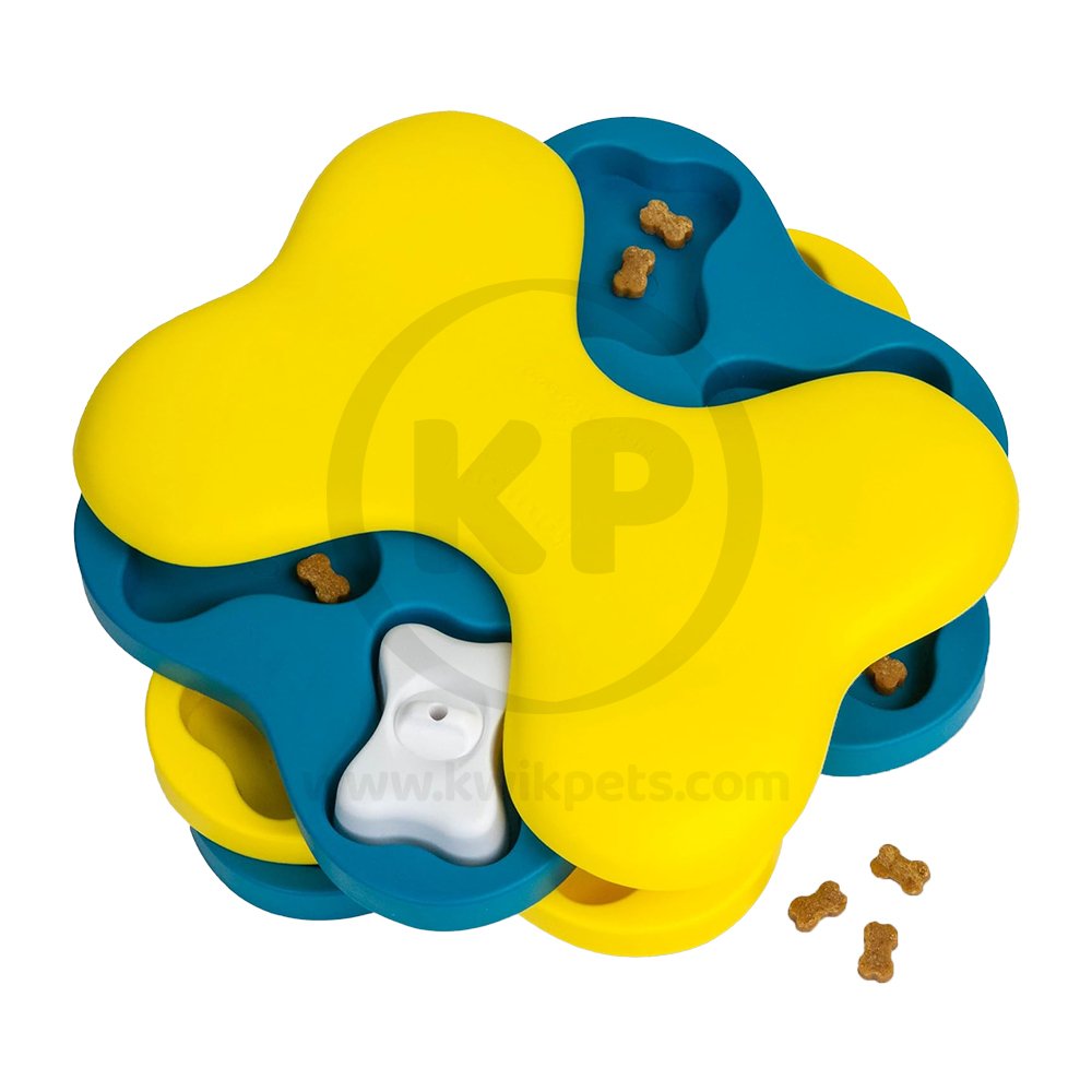 Nina Ottosson Tornado Interactive Dog Toy Blue & Yellow Large 11-in