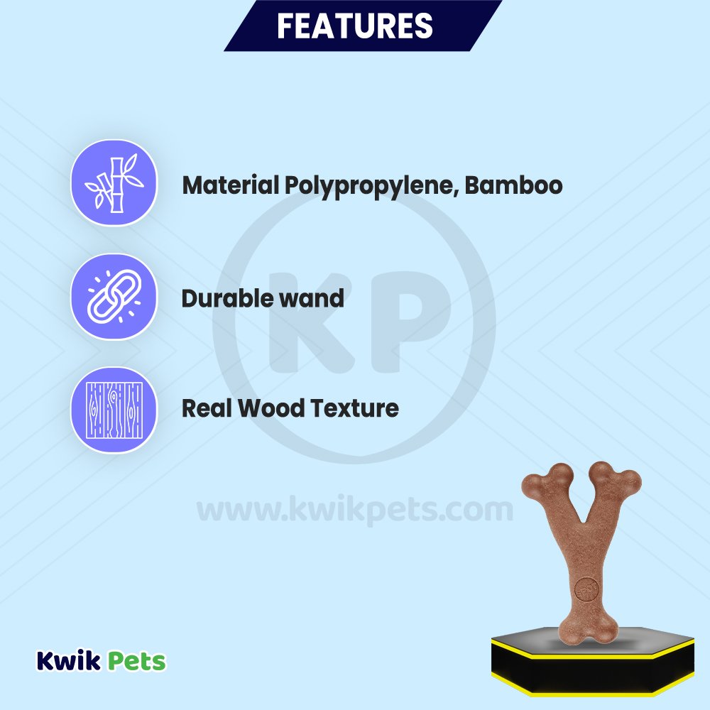 Spot Bam-Bones Wish Bone Dog Chew Toy Bacon Medium 5.25-in