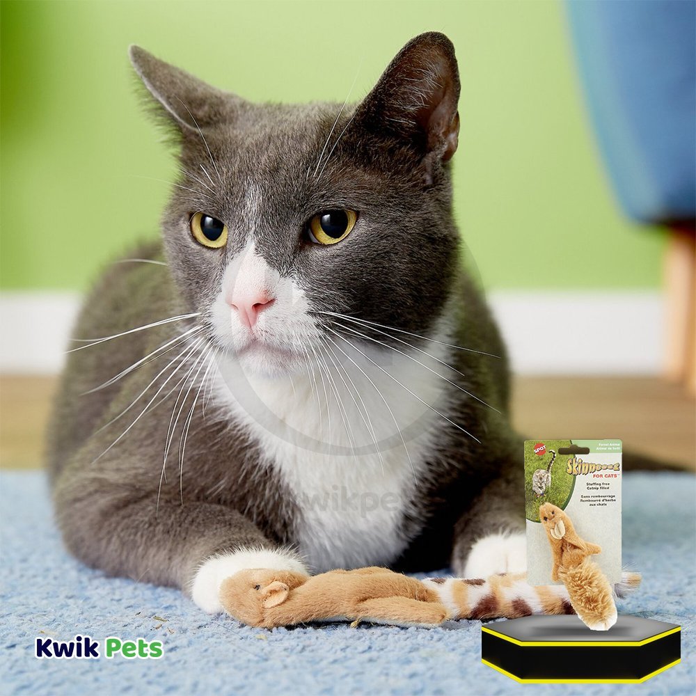 Skinneeez Forest Creatures Cat Toy with Catnip Assorted 4.75-in
