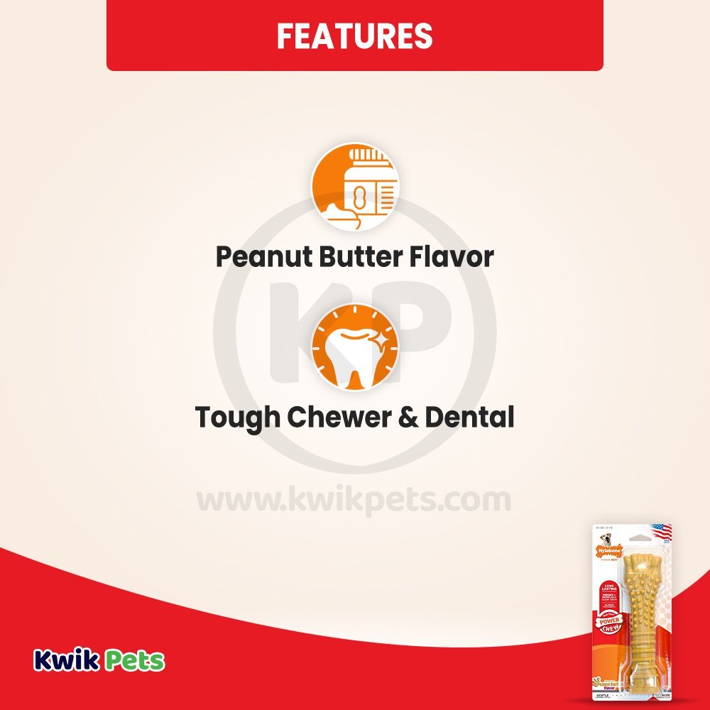 Nylabone Power Chew Dog Toy Peanut Butter XL/Souper - 50+ lbs