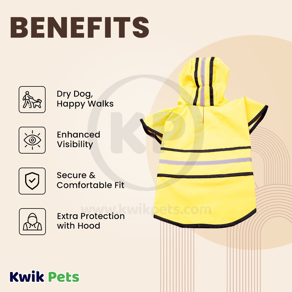 Fashion Pet Rainy Day Slicker Yellow Medium