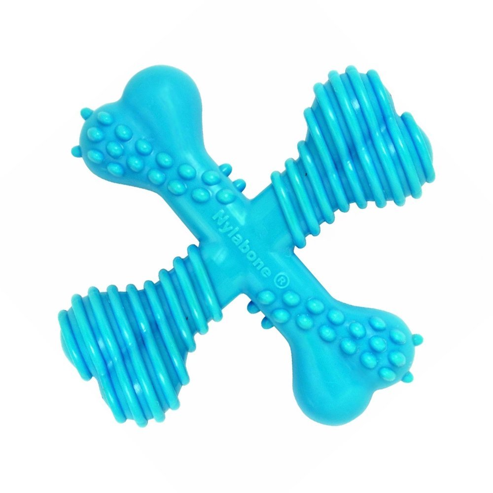 Nylabone Comfort Hold X Bone Power Chew Durable Dog Toy Beef Small/Regular - Up To 25 Ibs