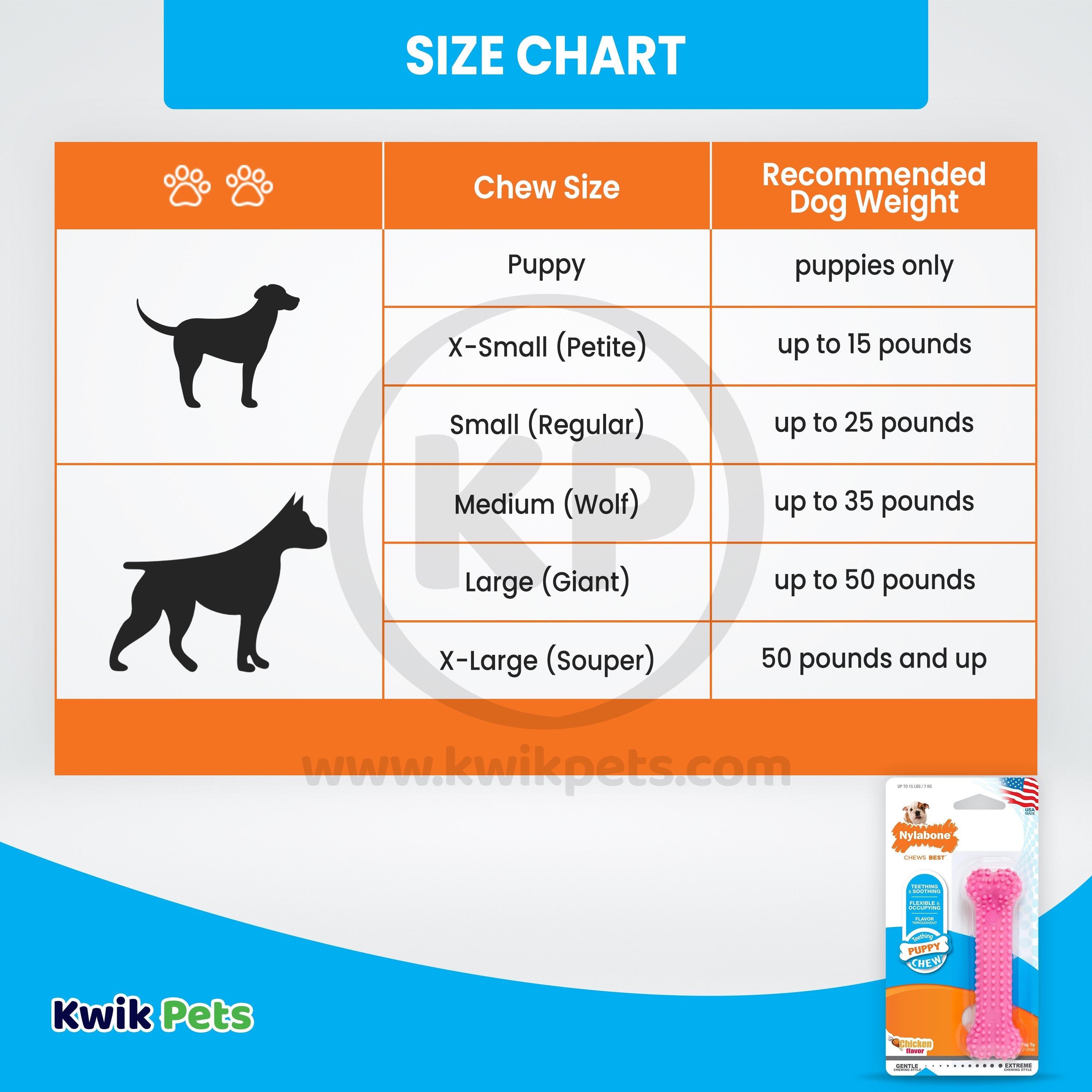 Nylabone Puppy Teething & Soothing Flexible Chew Toy Chicken Flavor Pink XS/Petite - Up To 15 lbs