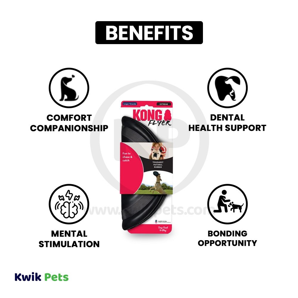 KONG Extreme Flyer Dog Toy Black Large