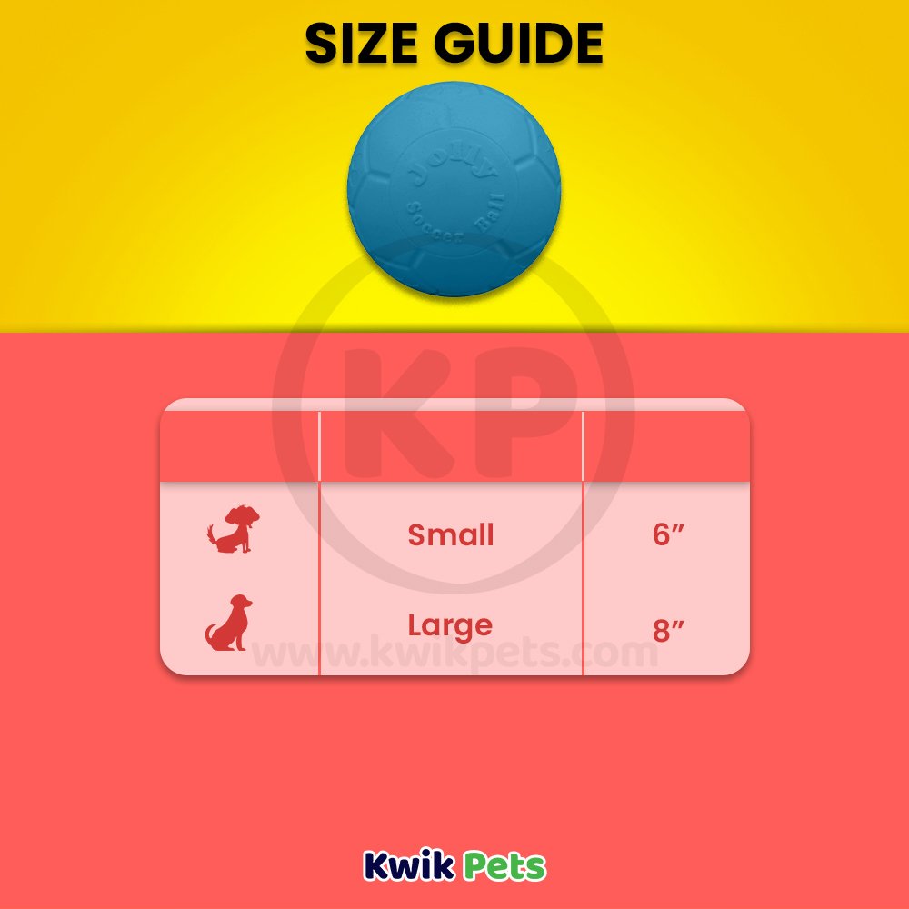 Jolly Pet Soccer Ball Boxed Dog Toy Blue Large 8-in