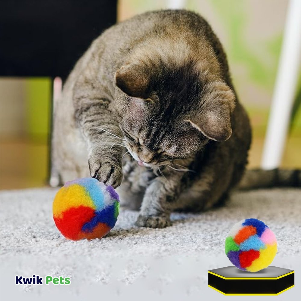 Spot Kitty Yarn Puffs Catnip Toy Assorted Small 4 Count 1.5-in