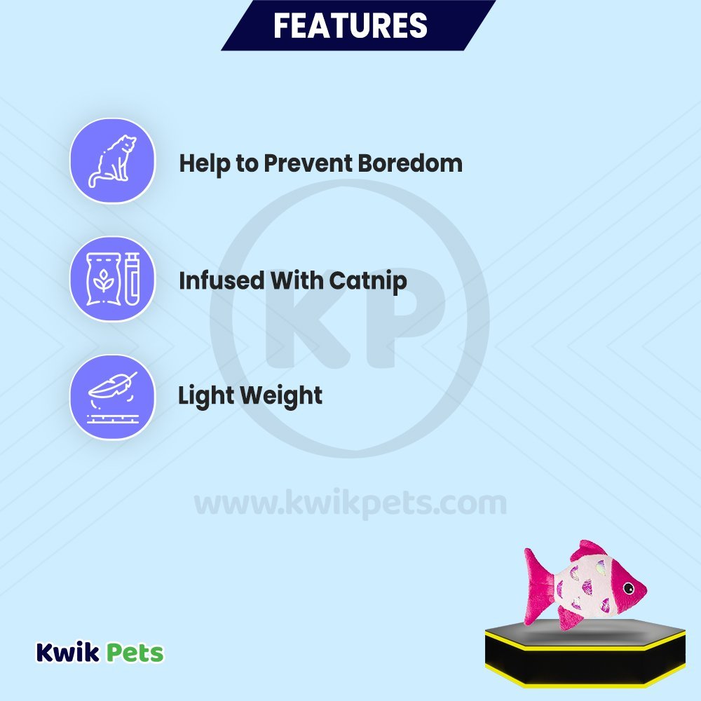 Spot Shimmer Glimmer Fish Catnip Toy Assorted