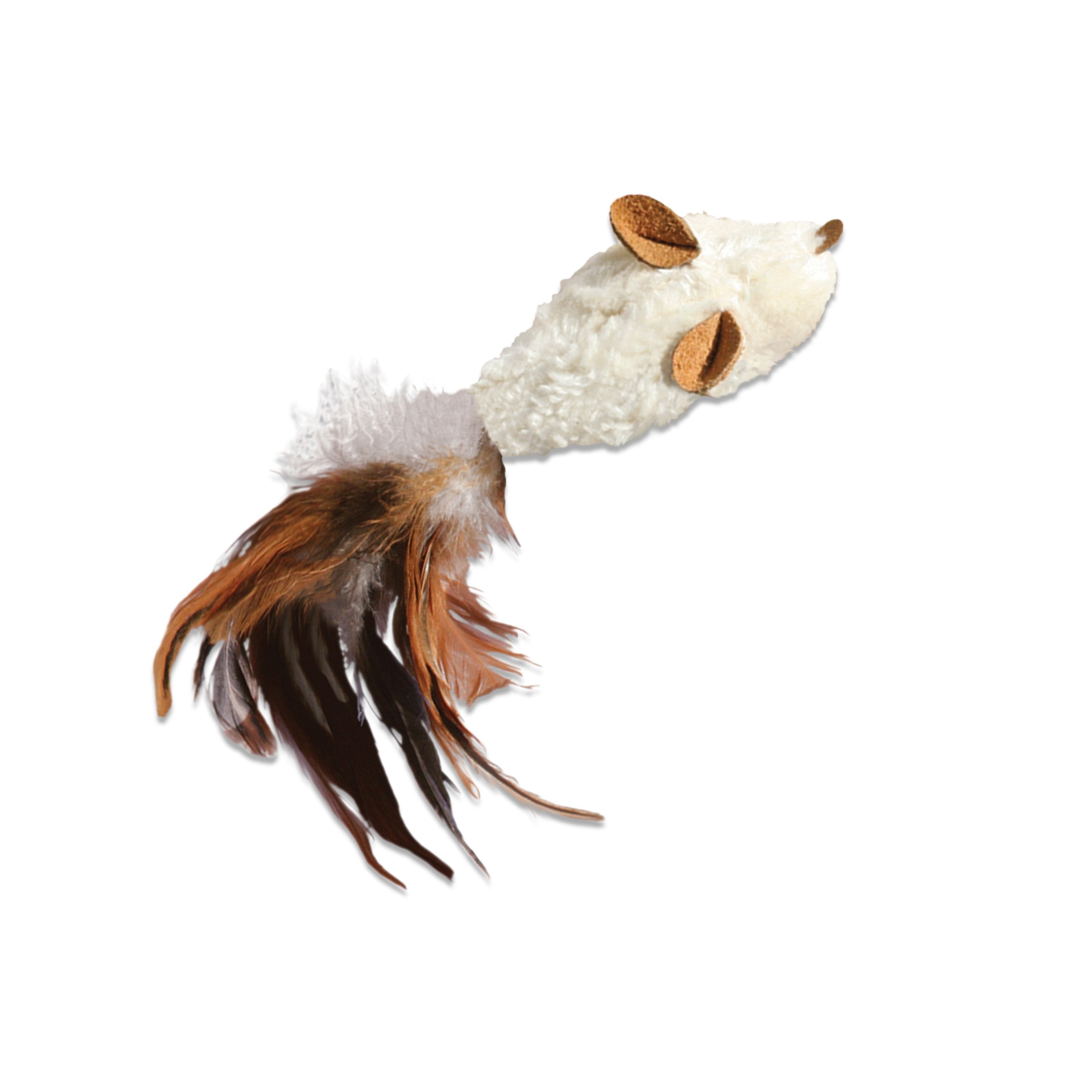 KONG Refillable Feather Mouse Catnip Cat Toy White One Size
