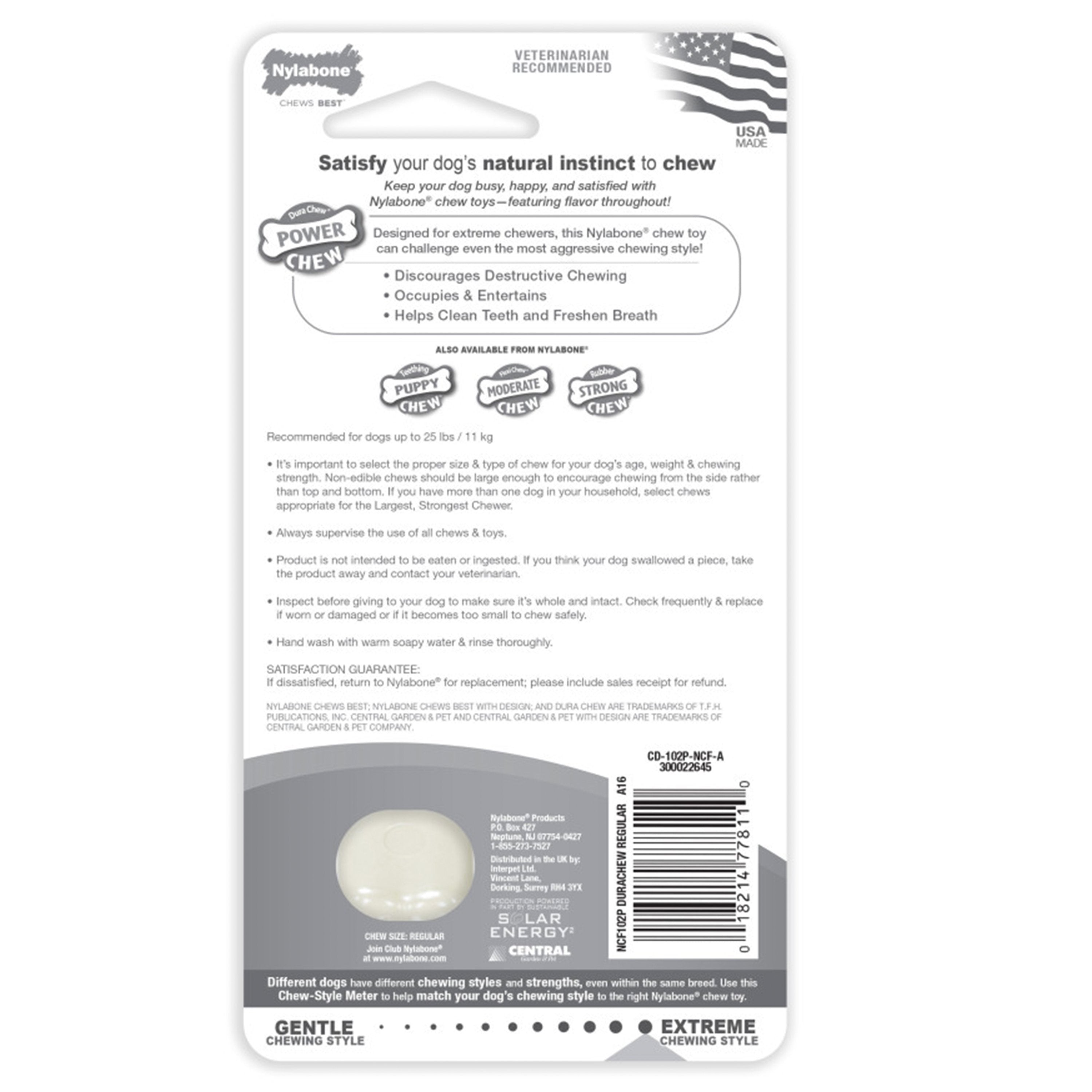 Nylabone Power Chew Dog Toy Chicken Small/Regular - Up To 25 Ibs