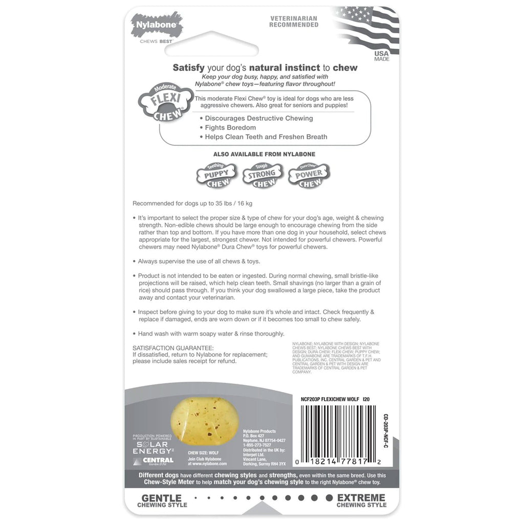 Nylabone Moderate Chew Dog Toy Chicken Medium/Wolf - Up To 35 lbs