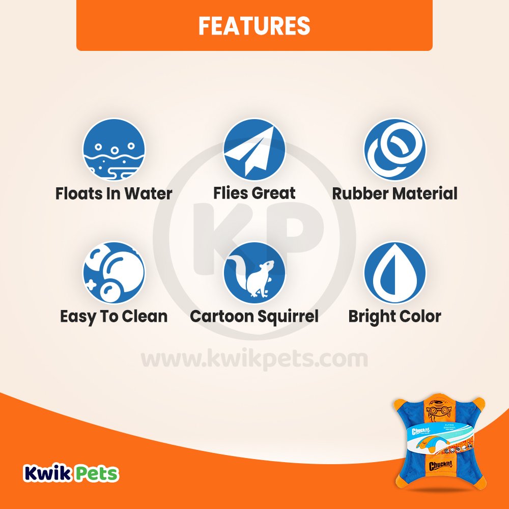 Chuckit! Flying Squirrel Dog Toy Assorted Large 2 Pack