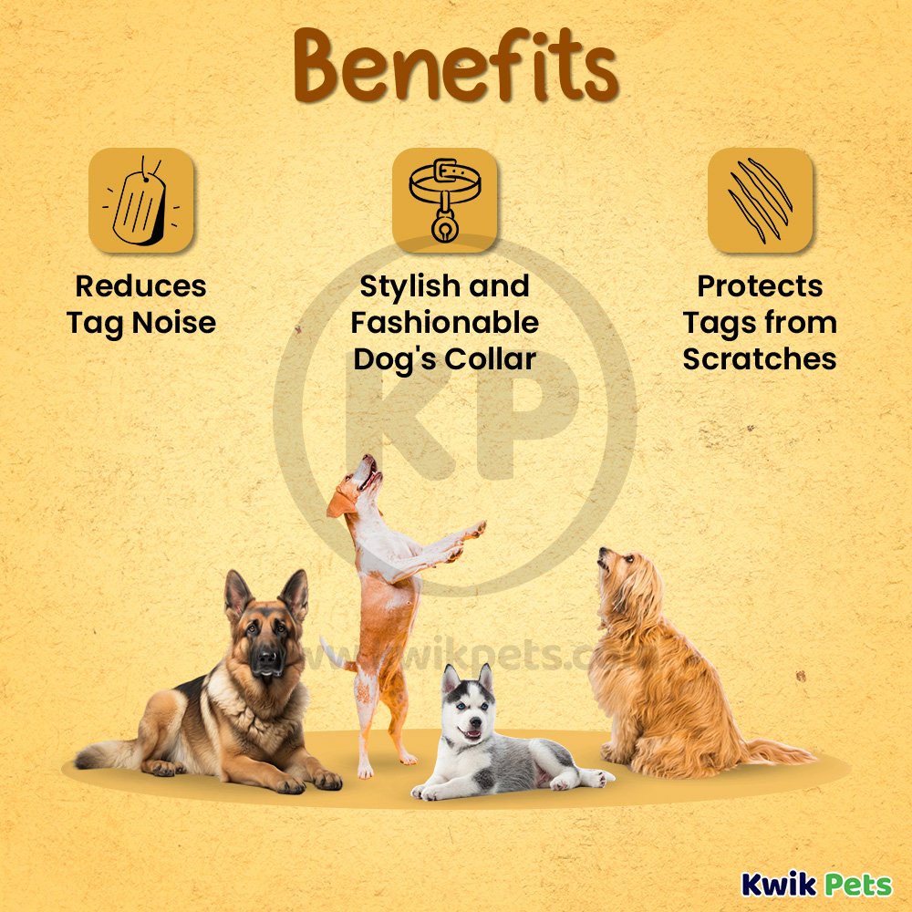 Woof Hoof Dog Tag Silencer Blue