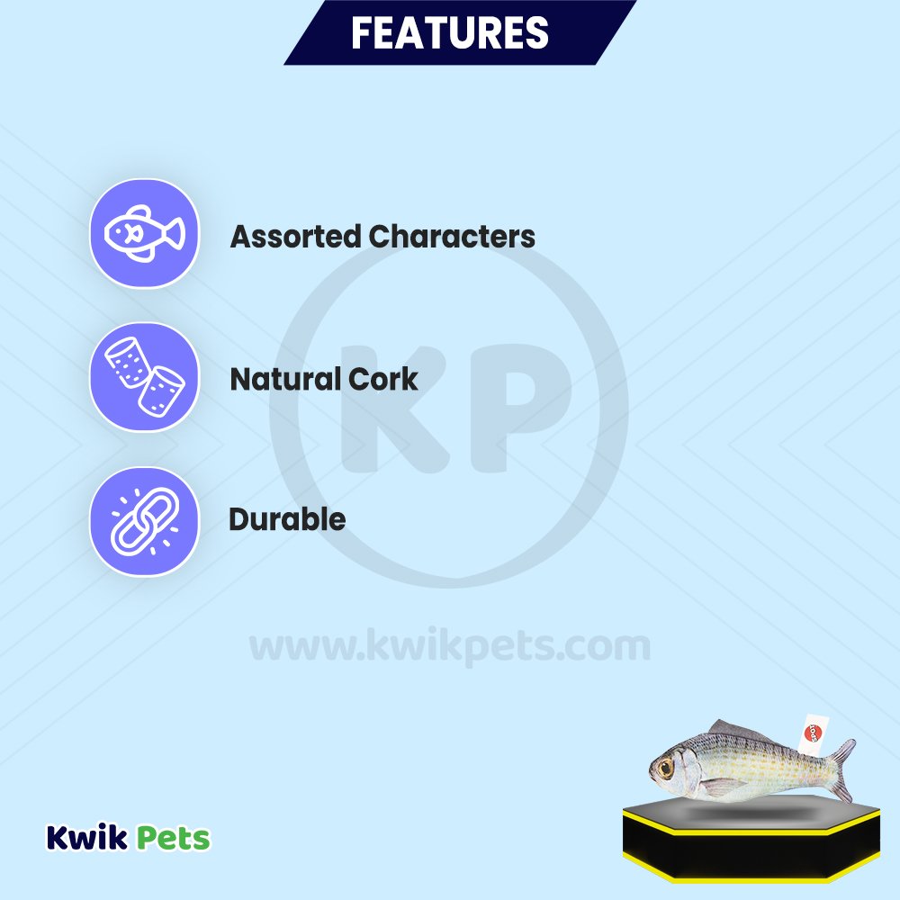 Spot Hug 'N Kick Gone Fishin' Cat Toy with Catnip Assorted X-Large