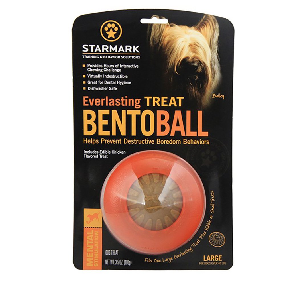 Starmark Everlasting Dog Treat Bento Ball Dog Chew Toy Large