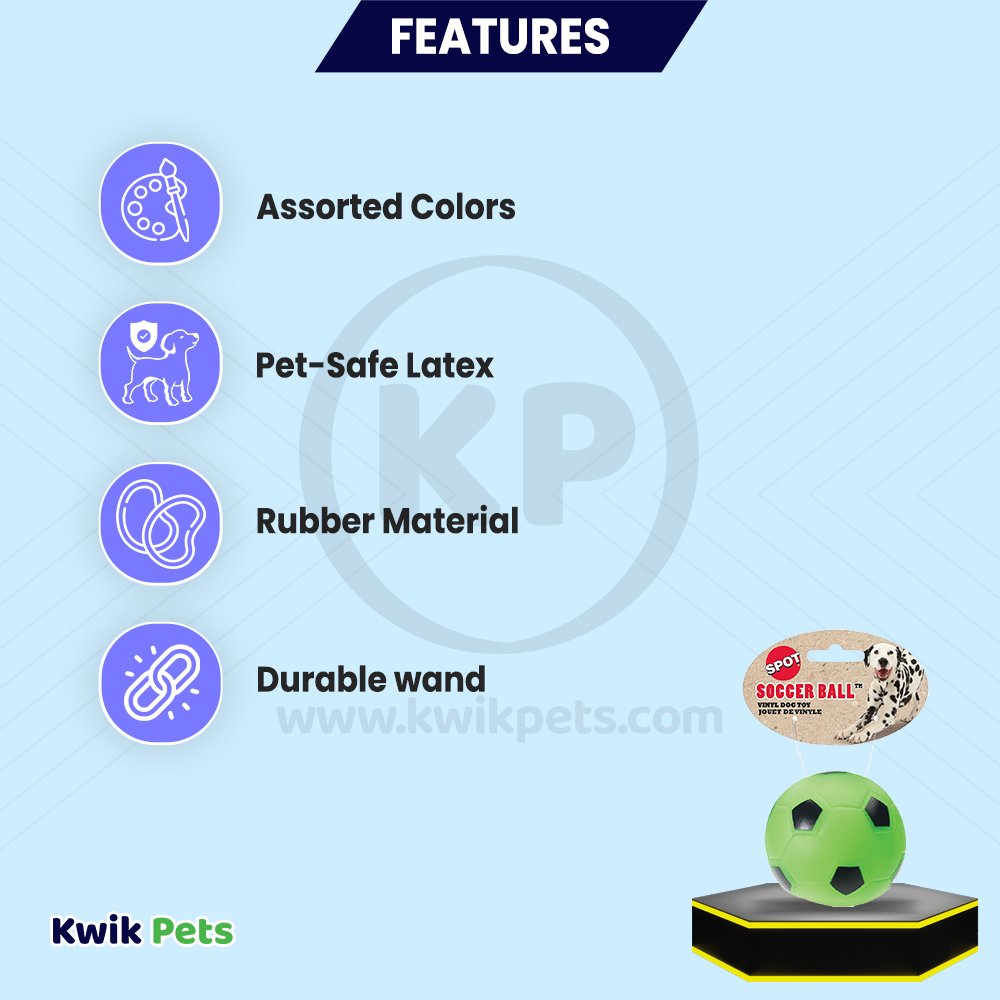 Spot Soccer Ball Dog Toy Assorted 3-in