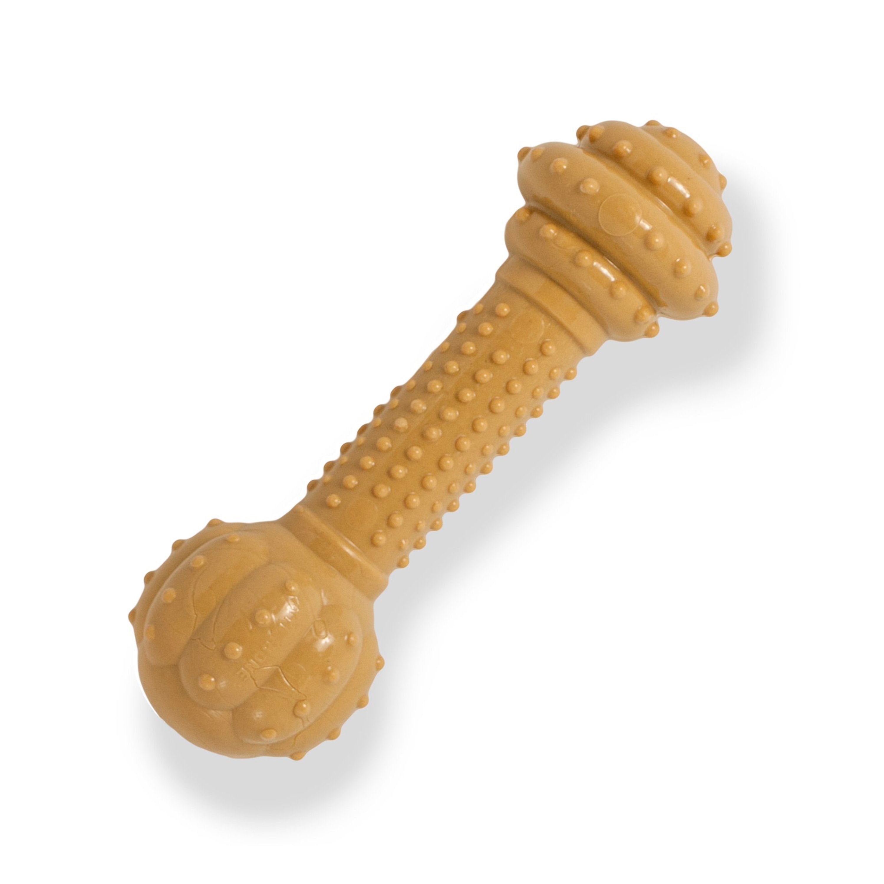 Nylabone Barbell Power Chew Durable Dog Toy Peanut Butter Large/Giant - Up To 50 lbs