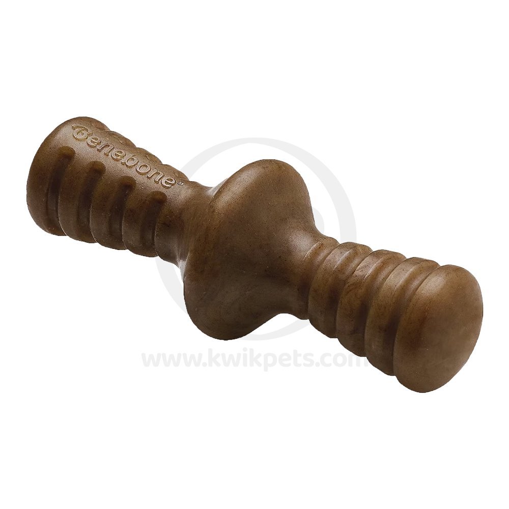 Benebone Zaggler Durable Dog Chew Toy Bacon Small