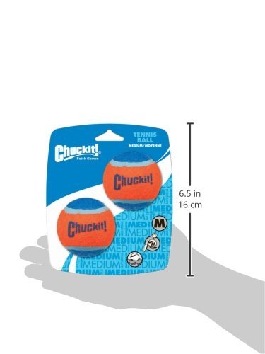 Chuckit! Tennis Ball Dog Toy Shrink Sleeve Blue/Orange Medium 2 Pack of 4 Count