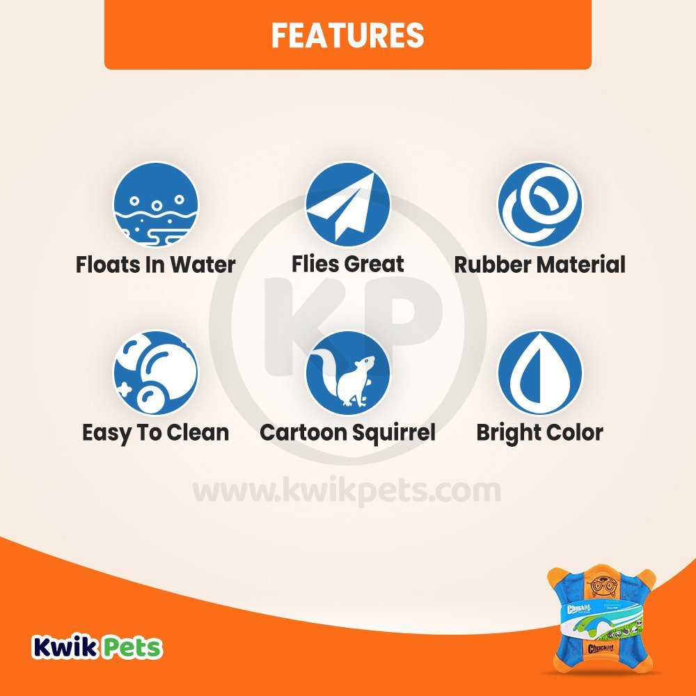 Chuckit! Flying Squirrel Dog Toy Assorted Small