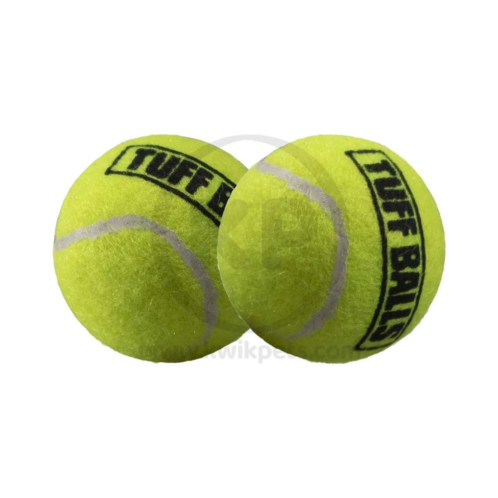 Petsport USA Mini Tuff Ball Dog Toy Yellow 2 Count 1.5-in