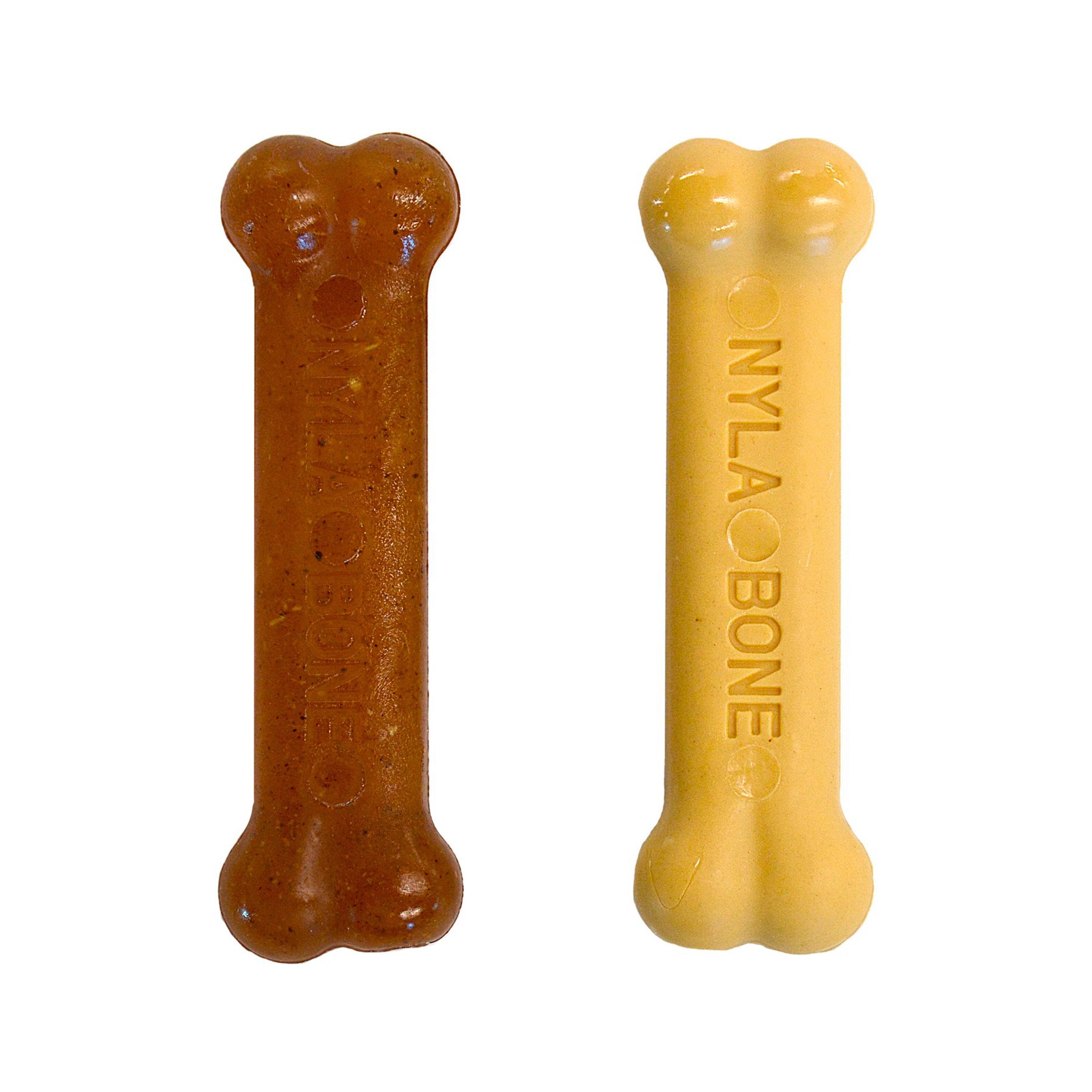 Nylabone Classic Puppy Chew Chicken & Peanut Butter Flavor Durable Dog Toy XS/Petite - Up To 15 lbs 2 Count