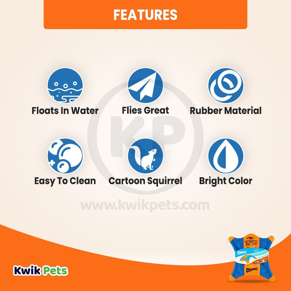 Chuckit! Flying Squirrel Dog Toy Assorted Large