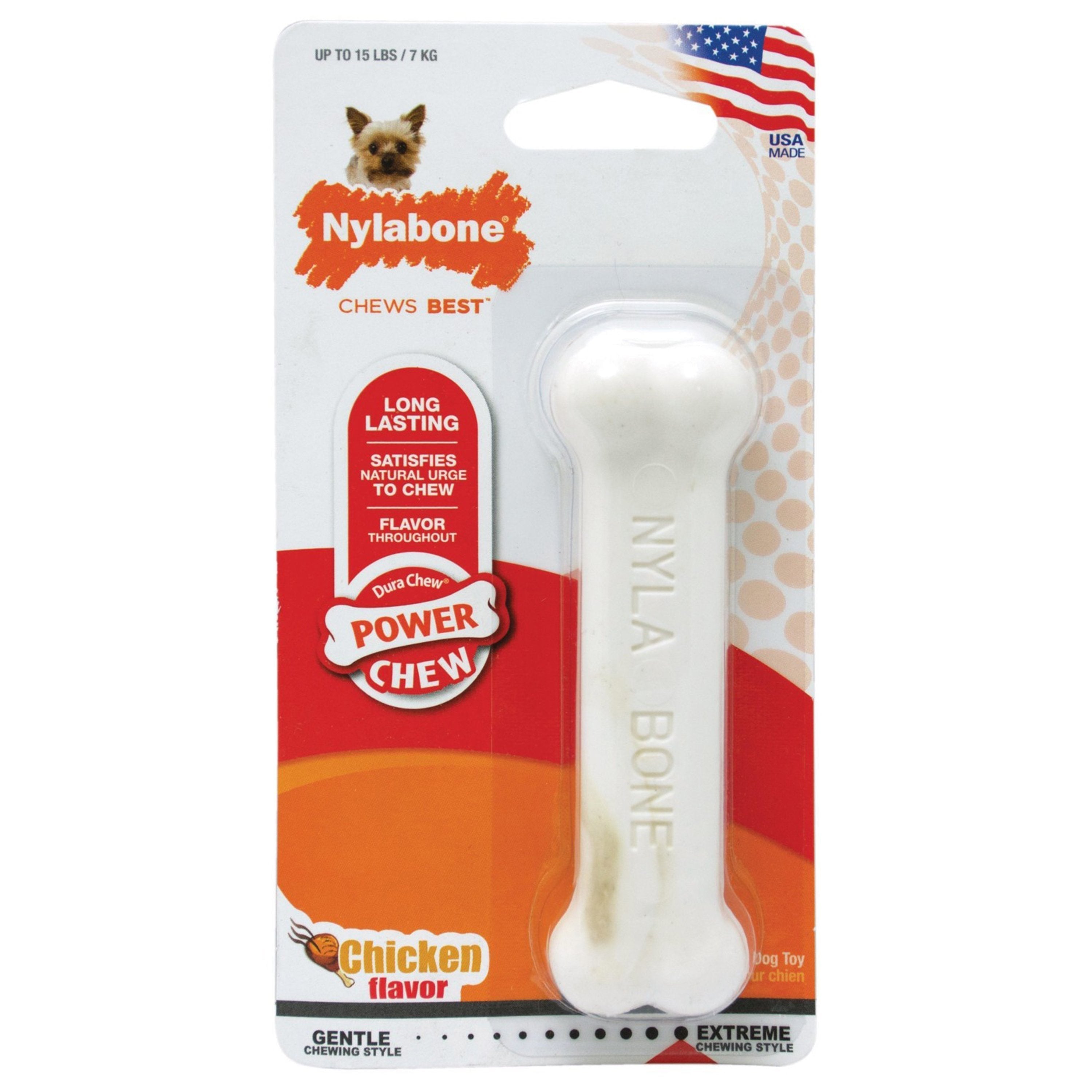 Nylabone Power Chew Dog Toy Chicken XS/Petite - Up To 15 lbs