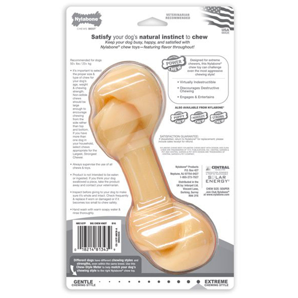 Nylabone Power Chew Big Knot Bone Dog Toy Chicken XXL/Monster - 50++ lbs