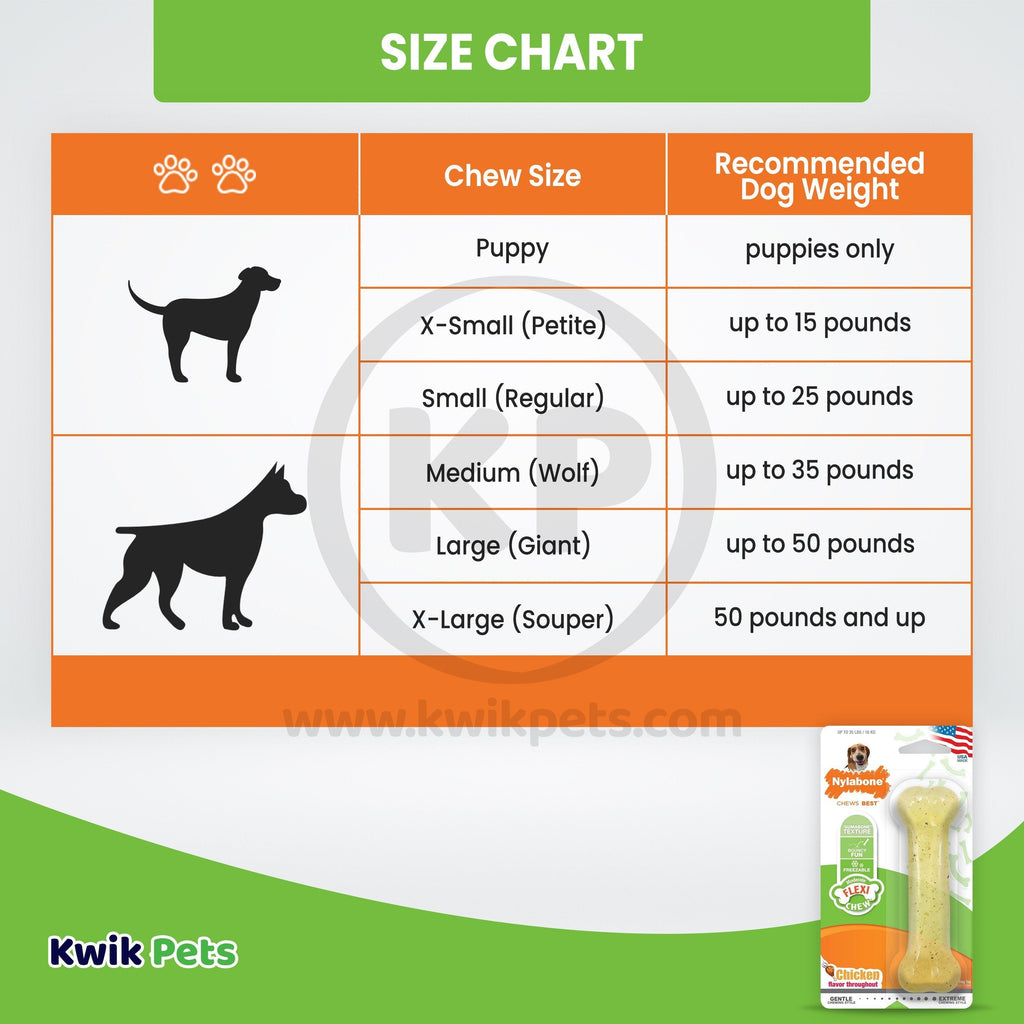 Nylabone Moderate Chew Dog Toy Chicken Medium/Wolf - Up To 35 lbs