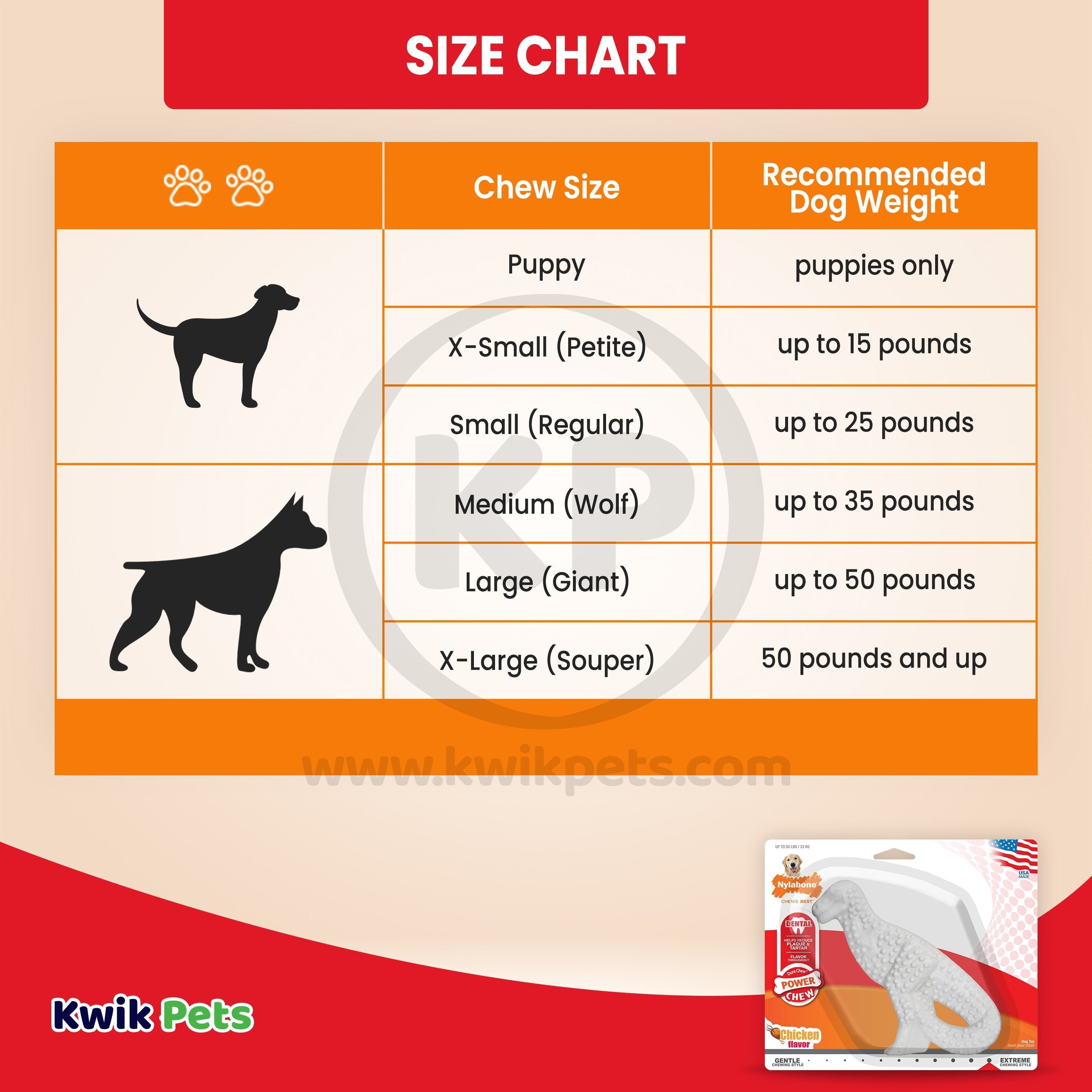 Nylabone Power Chew Dental Dinosaur Dog Toy Chicken White Large/Giant - Up To 50 lbs