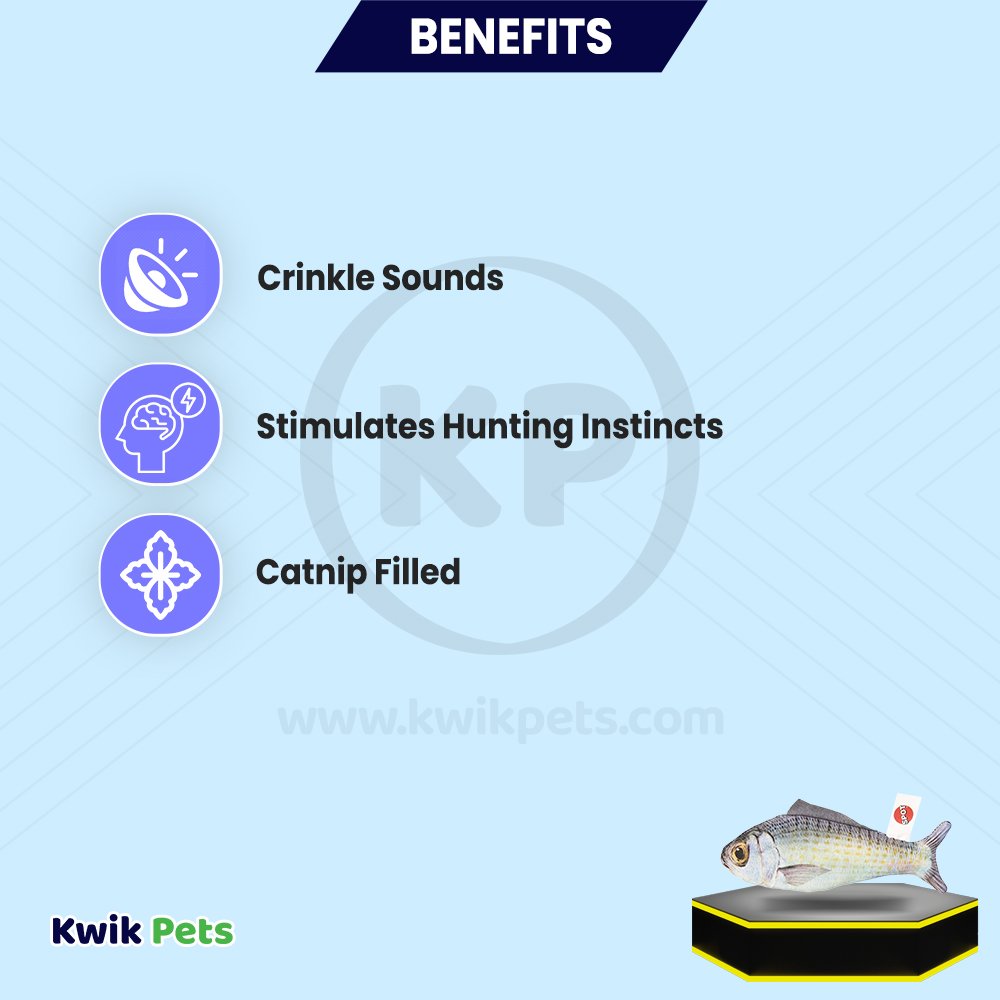 Spot Hug 'N Kick Gone Fishin' Cat Toy with Catnip Assorted X-Large