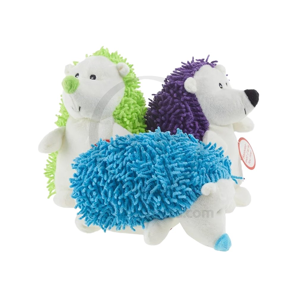 Spot Giggler Plush Dog Toy Hedgehog Assorted 6.5-in