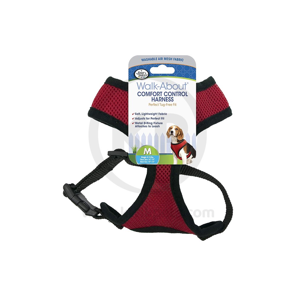 Four Paws Comfort Control Dog Harness Red Medium
