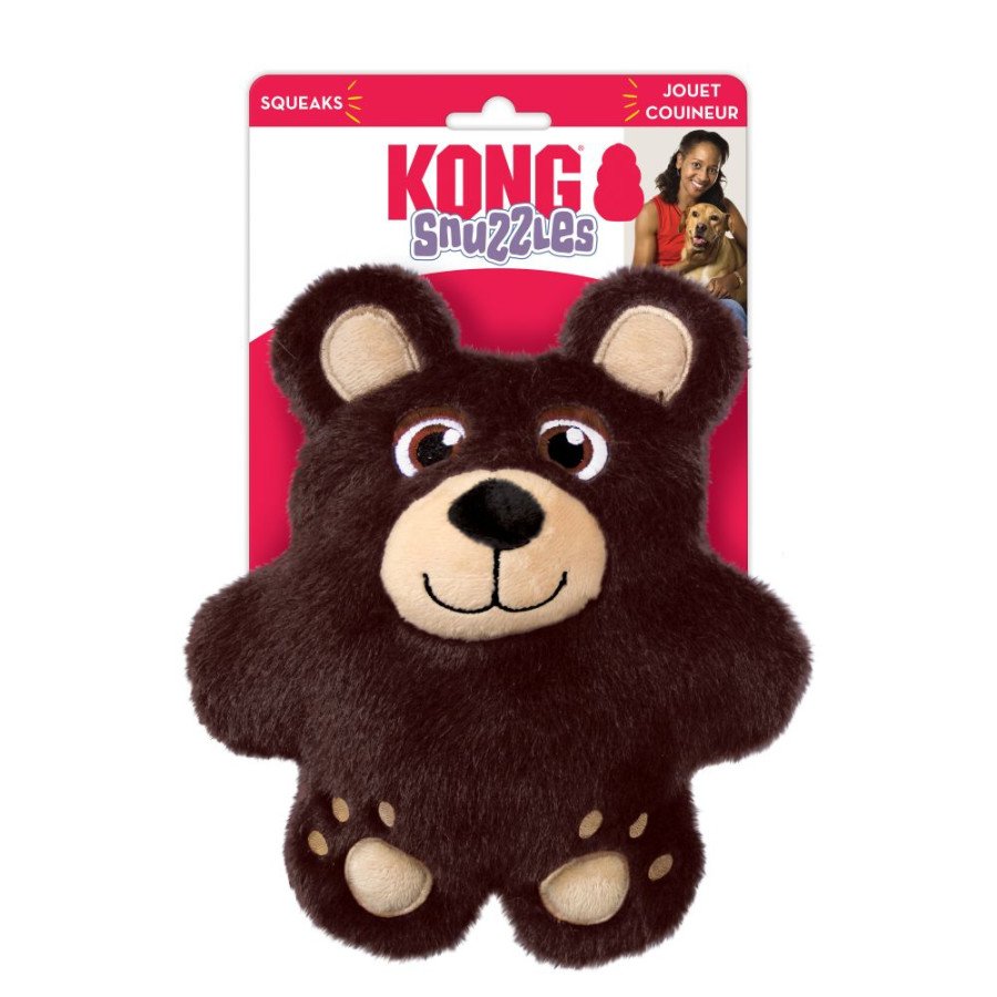 KONG Snuzzles Dog Toy Bear Brown Medium