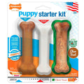 Nylabone Puppy Starter Kit Dog Chew Toys & Treat Chicken & Bacon Small/Regular - Up To 25 Ibs 3 Count
