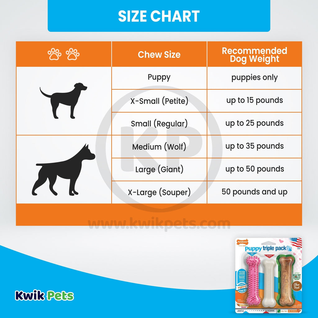Nylabone Puppy Chew Toy & Treat Variety Triple Pack Chicken & Lamb Starter Kit Small/Regular - Up To 25 Ibs 3 Count