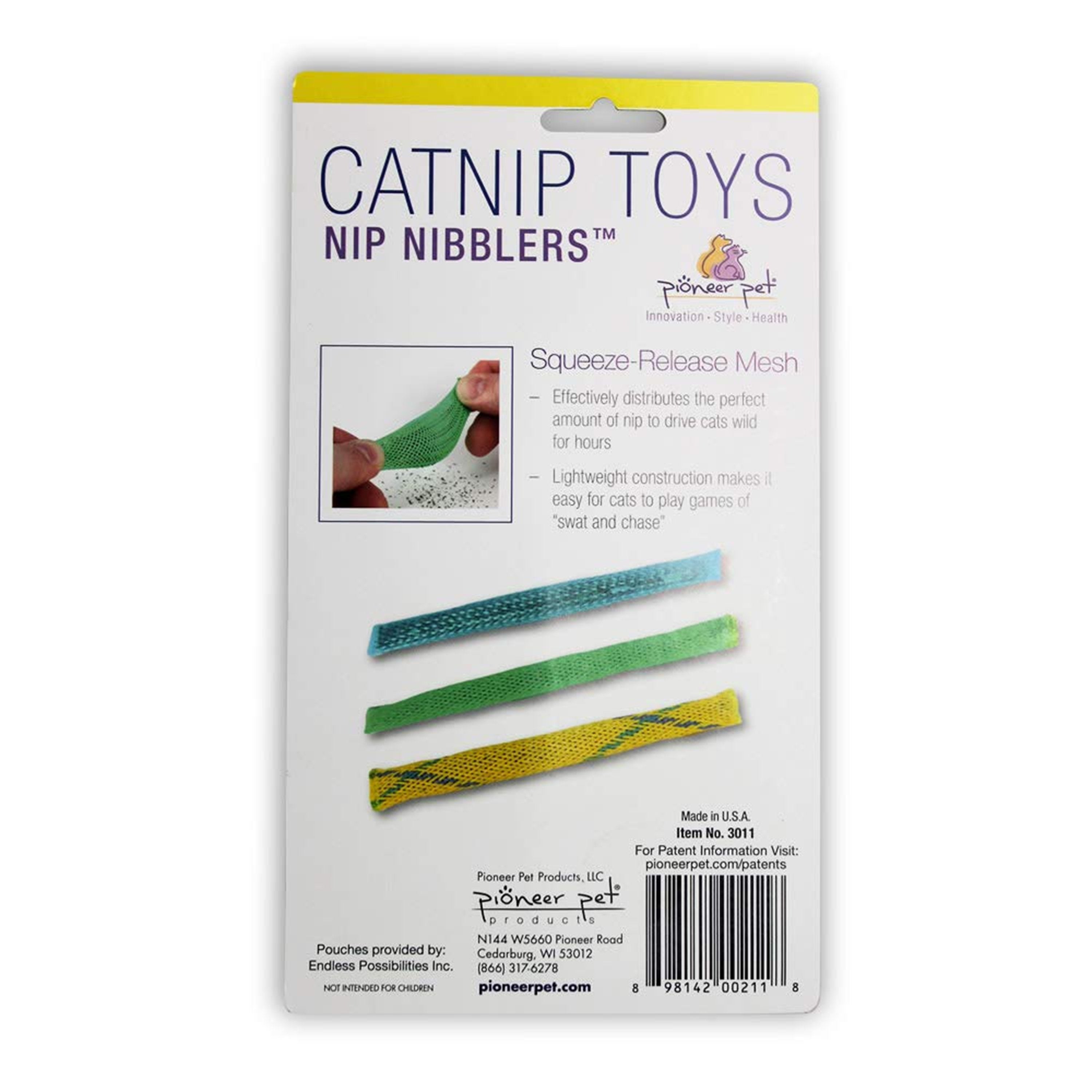 Pioneer Pet Nip Nibbler Catnip Cat Toy 3 Count